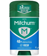 Mitchum Men Triple Odor Defense 48HR Protection Stick Deodorant & Ice Fresh, 41g Stick Deodorants price