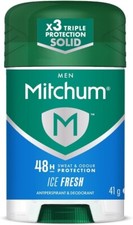 Mitchum Men Triple Odor Defense 48HR Protection Stick Deodorant Ice Fresh, 41g Stick Deodorants price