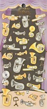 Musical Wind Instruments Trumpet Horn Stickers: For Craft Scrap Books UK Seller Wind Instruments price