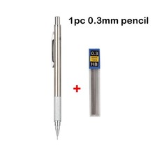 Stainless Steel Mechanical Pencil HB Black Pencil+ Leads for Writing and Drawing Mechanical Pencil price