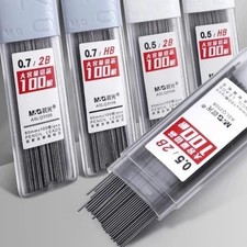 100pcs Box 0.5/0.7mm HB/2B Black Mechanical Pencil Lead Refills Tube Case UK Mechanical Pencil price
