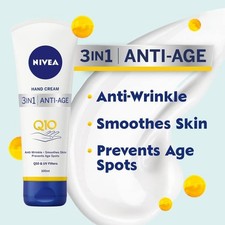 NIVEA 3 in1 Q10 Anti-Age Care Hand Cream, Moisturising Hand Cream 100ML Hand Care price