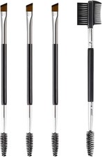 4 Pcs Eyebrow Brush, Angled Eyebrow Brush and Spoolie Brushes, Eyelash Separato Makeup Brushes and Accessories price