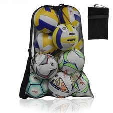 Ball Carry Bag Mesh Football Bag Soccer Carrying Sack Basketball Storage Bag uk Football Equipment price