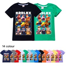 Boys Girls Roblox Casual Short Sleeve 100% Cotton Kids T-Shirt Tops T shirt Tee Boys' T-shirt price