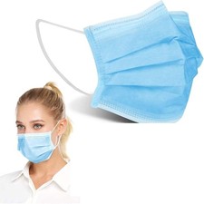 Pack of 100 – 3 Ply Disposable Surgical Face Masks  Medical (Type II) Blue Mask Masks price