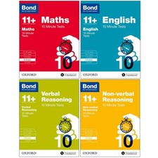 Bond 11+ Maths English Verbal Non-verbal Reasoning 10 Minute Test 8-9 years Set YGS and LYS Books price