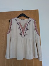 Cut-out Floaty Embroidered Blouse Blouse price