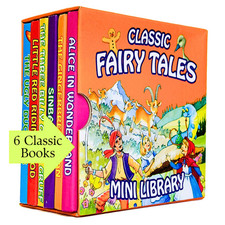 Classic Fairy Tales Mini Library Kids Fictional Stories 2+ Age Board Books 9x9cm Story Books price