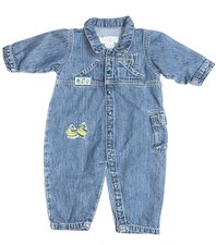 Children's Baby Place *VINTAGE* Denim Coveralls 1 Piece Outfit Ducks 3-6 Months American Classics price