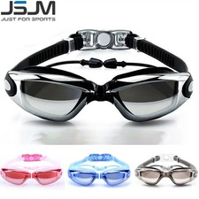 Anti Fog Swimming Goggles UV Glasses Adjustable Earbuds Nose Clip Adult UK Swim Goggles price