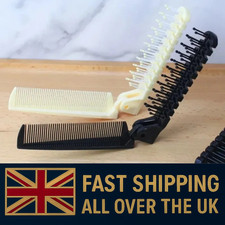 Black Small Folding Unisex Travel Hair Brush And Comb Lightweight Handbag Pocket Hair Brush and Comb price