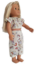 18" Dolls Clothes Crop Top & Pants Unicorn Print Made To Fits Our Generations Fitwear (Fitness Clothing) price