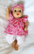 18" Dolls Clothes Tunic Top Pants & Headband Heart Print Fits Baby Annabell Fitwear (Fitness Clothing) price