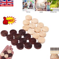 24Pcs Chess Game Accessories Backgammon Wooden Draughts Checkers Checkers Pieces Chess price