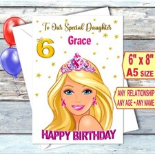 Children's Birthday Card Barbie Princess Granddaughter Daughter Sister Friend Children's Poetry price