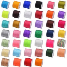 50Yds 0.8mm Nylon Satin Cord Chinese Knot String Bracelet Beading Craft Thread YDS price