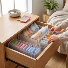 Clothes Drawer Organiser Divider Wardrobe Closet Storage Jeans Bra Underwear UK Wardrobe Organiser price