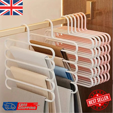 Clothes Pants Trouser Hanger Multi Layer Storage Closet Space Saver Organizer UK Wardrobe Organiser price
