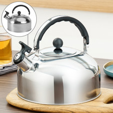 2L Stainless Steel Whistling Camping Kettle Cordless Gas Hob Kitchen Teapot UK Camping Kitchen price