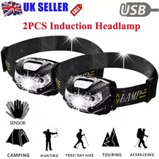 2Pack LED Headlamp Rechargeable Waterproof Wide Beam Headlight Outdoor Camping Headlamp price