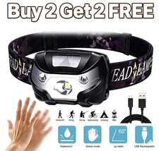 LED Headlamp Rechargeable Waterproof Wide Beam Headlight Super Bright Outdoor Headlamp price