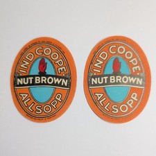 Vintage Ind Coope & Allsopp Nut Brown Ale Beer Never Used Beer Label (Pack Of 2) ALES price