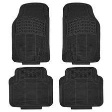 4PCS HEAVY DUTY UNIVERSAL BLACK RUBBER CAR MAT SET NON SLIP VAN MATS Mat price