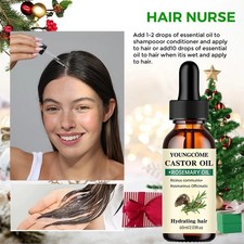 Mix Castor Oil and Rosemary Oil for Hair Growth Enhances hair thickness and Shin Hair Loss Products price