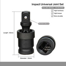1PC 1/2" DRIVE IMPACT SOCKETS UNIVERSAL JOINT SWIVEL WOBBLE ADAPTER TOOL Sockets price