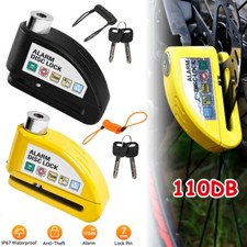 Motorbike Motorcycle Scooter Bike Alarm Disc Lock Brake 7mm 100-110DB Loud UK Motorcycle Lock & Alarm price
