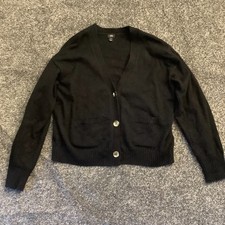 River Island Women's Black Viscose Blend Cardigan UK M Classic Knitwear Casual Women's Sweater & Cardigan & Knitwear price
