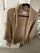 New Look Women's Knitwear 100% Love Brown Knitted Open Front Cardigan Size M 10 Women's Sweater & Cardigan & Knitwear price