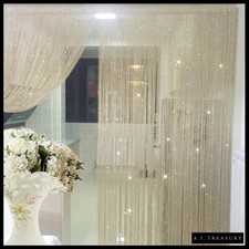 String Curtain Panels - Shiny & Plain - Room Divider Patio Window Barrier Fringe String Curtain price