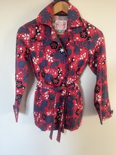 M&S Girls Mac Cotton Coat size   11-12years Floral Excellent Condition Worn Once Girls' Trench Coat price