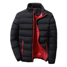Men's Fashion Winter Puffer Quilted Jacket Warm Padded Full Zip Up Coat Men's Jacket price