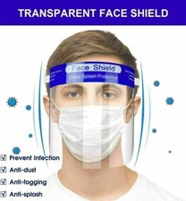 Full Face Shield Visor PPE Safety Reusable Transparent Clear Plastic Mask UK P&P Face Shield & Mask price