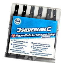 30pc Assorted Jigsaw Blades for Wood & Metal Universal Fitting Silverline 234292 Jigsaw price