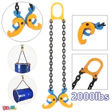 Chain Oil Drum Lifter 2 Legs Self Locking Barrel Vertical Hoist Lifting Tongs 1T Chain Hoist price