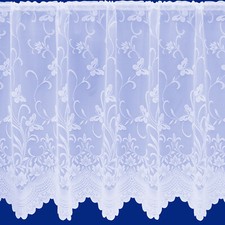 Butterfly Floral Trailing Leaf  Net Curtain - Sold In Set Sizes - Free Post Curtain Set price