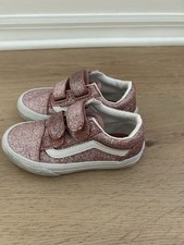 VANS Old Skool Kids Glitter Pink Size 11 Sneakers Girls' Classic Shoes price