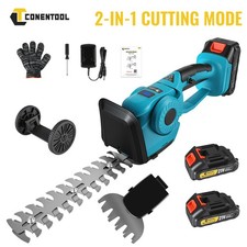 21V Cordless Hedge Trimmer 2 in 1 Electric Shears Edger with Batteries & Charger Hedge Trimmers price