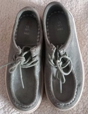 M&S sage green boat boys shoes genuine suede leather size 11 worn once Boys' Boat Shoes price