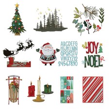 Christmas Reindeer Sleigh Metal Cutting Dies for DIY Scrapbooking Embossing Card Tree Cutting Machine price