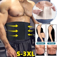 UK Waist Trainer Men's Body Shaper Tummy Control Girdle Slim Belt Sport Corset Men's Corset price