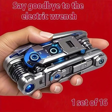 16-in-1 Socket Wrench Set, Non-Slip Rotating Head. Durable Stainless Steel for H Socket Set price
