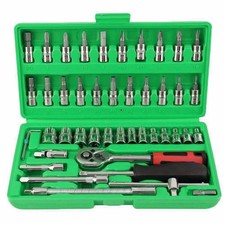 46PCS 1/4 Inch Metric Socket Small Drive Socket Ratchet Wrench Screwdriver Set Socket Set price