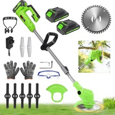 21V Cordless Grass Strimmer 2 Batteries Electric Weed Trimmer Tree Brush Cutter Brush Cutter price