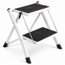 Foldable 2 Step Ladder Stepladder Non Slip Tread Safety Steel Portable Stool Ladders price