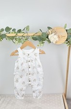 M&S Baby Girls Preloved White Floral Romper Jumpsuit 0-3 Month Girls' Jumpsuit and Dungarees price